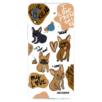 Picasee Huawei Y7 2019 Hülle - Transparentes Silikon - Frenchies