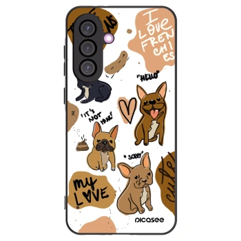 Picasee Samsung Galaxy A56 5G A566B Hülle - Schwarzes Silikon - Frenchies