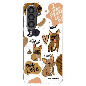 Picasee Samsung Galaxy A36 5G Hülle - Transparentes Silikon - Frenchies