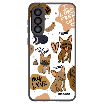 Picasee Samsung Galaxy A26 5G A266B Hülle - Schwarzes Silikon - Frenchies