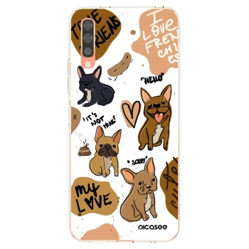 Picasee Samsung Galaxy A70 A705F Hülle - Transparentes Silikon - Frenchies