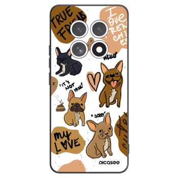 Picasee Xiaomi Redmi Note 15 Hülle - Schwarzes Silikon - Frenchies