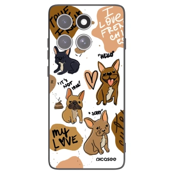 Picasee Motorola Edge 60 Fusion Hülle - Schwarzes Silikon - Frenchies