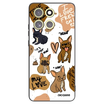 Picasee Motorola Moto G86 Power 5G Hülle - Schwarzes Silikon - Frenchies