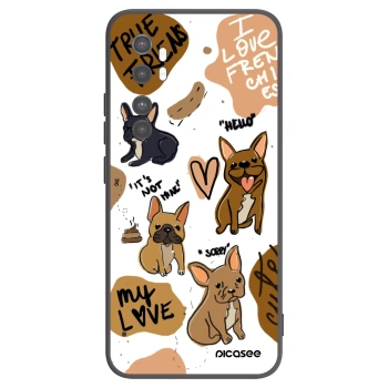 Picasee Xiaomi Mi Note 10 Lite Hülle - Schwarzes Silikon - Frenchies