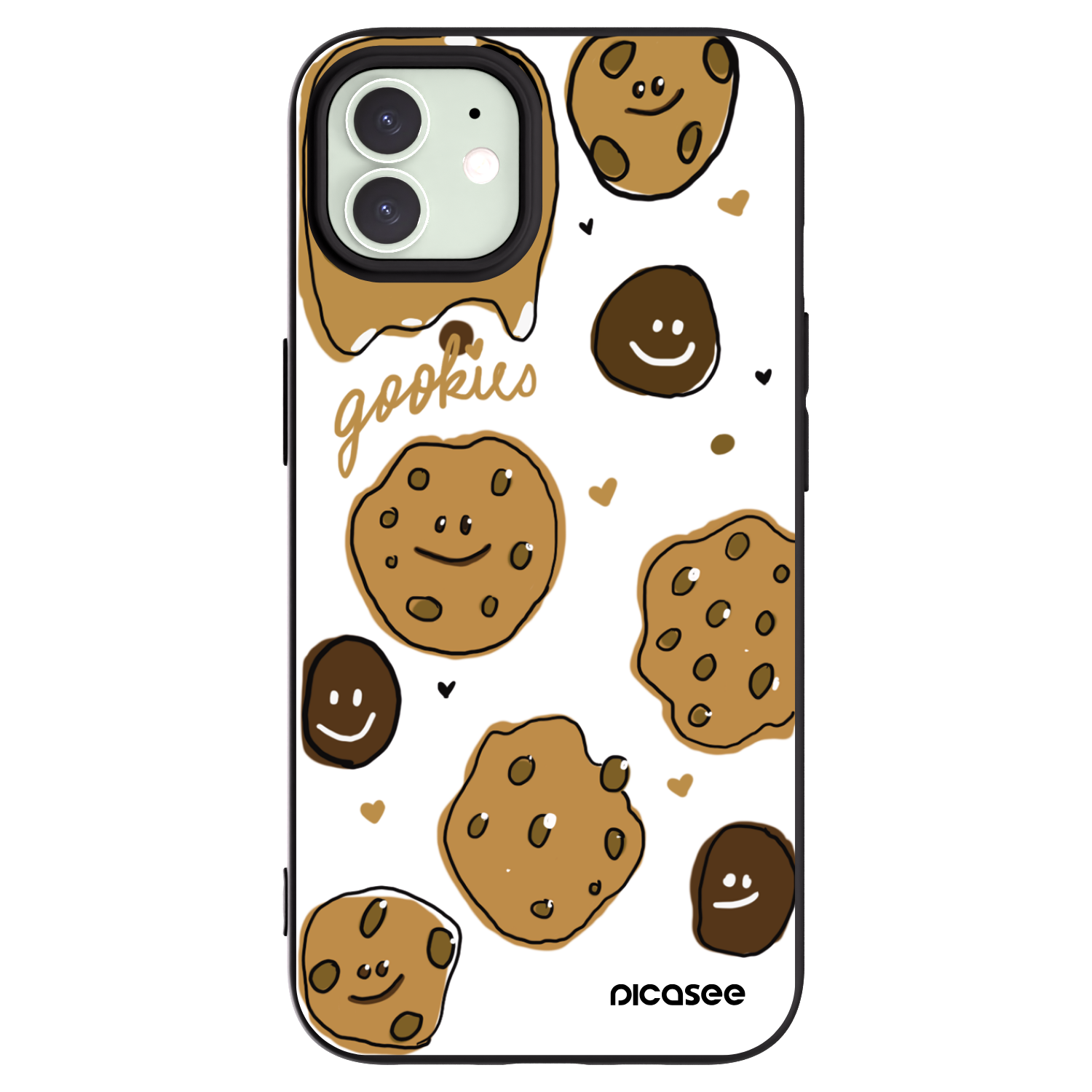 Picasee Apple iPhone 12 Hülle - Schwarzes Silikon - Gookies