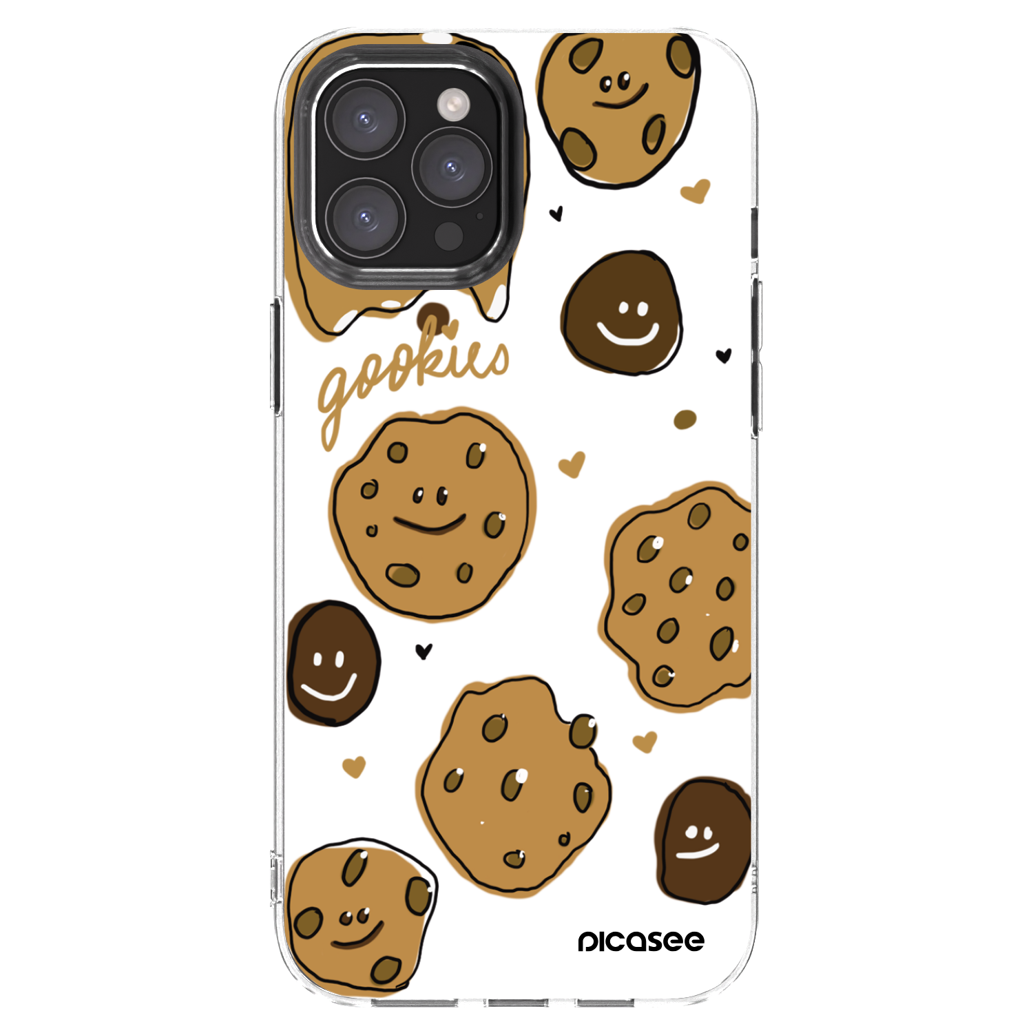 Picasee Apple iPhone 12 Pro Max Hülle - Transparentes Silikon - Gookies