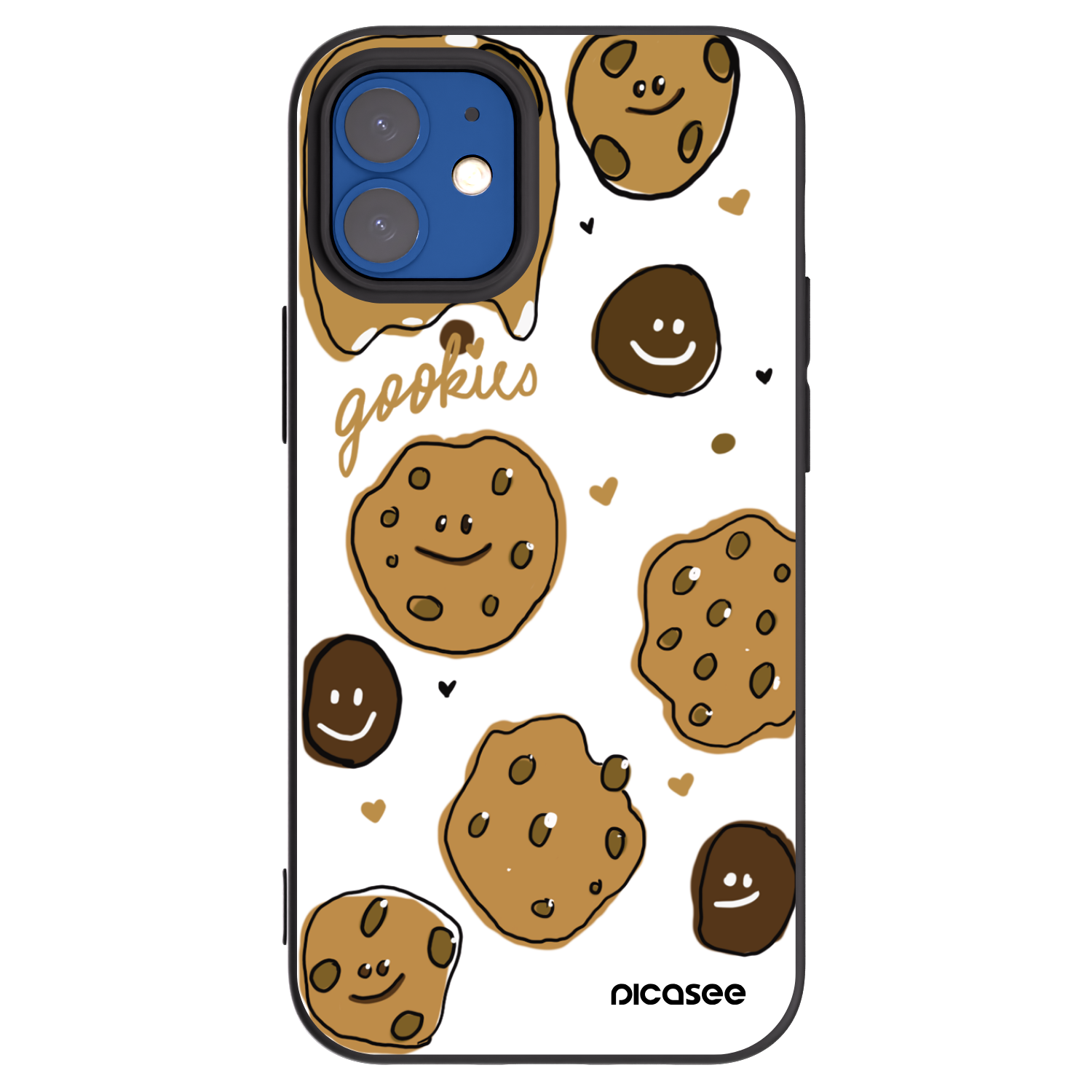 Picasee Apple iPhone 12 mini Hülle - Schwarzes Silikon - Gookies