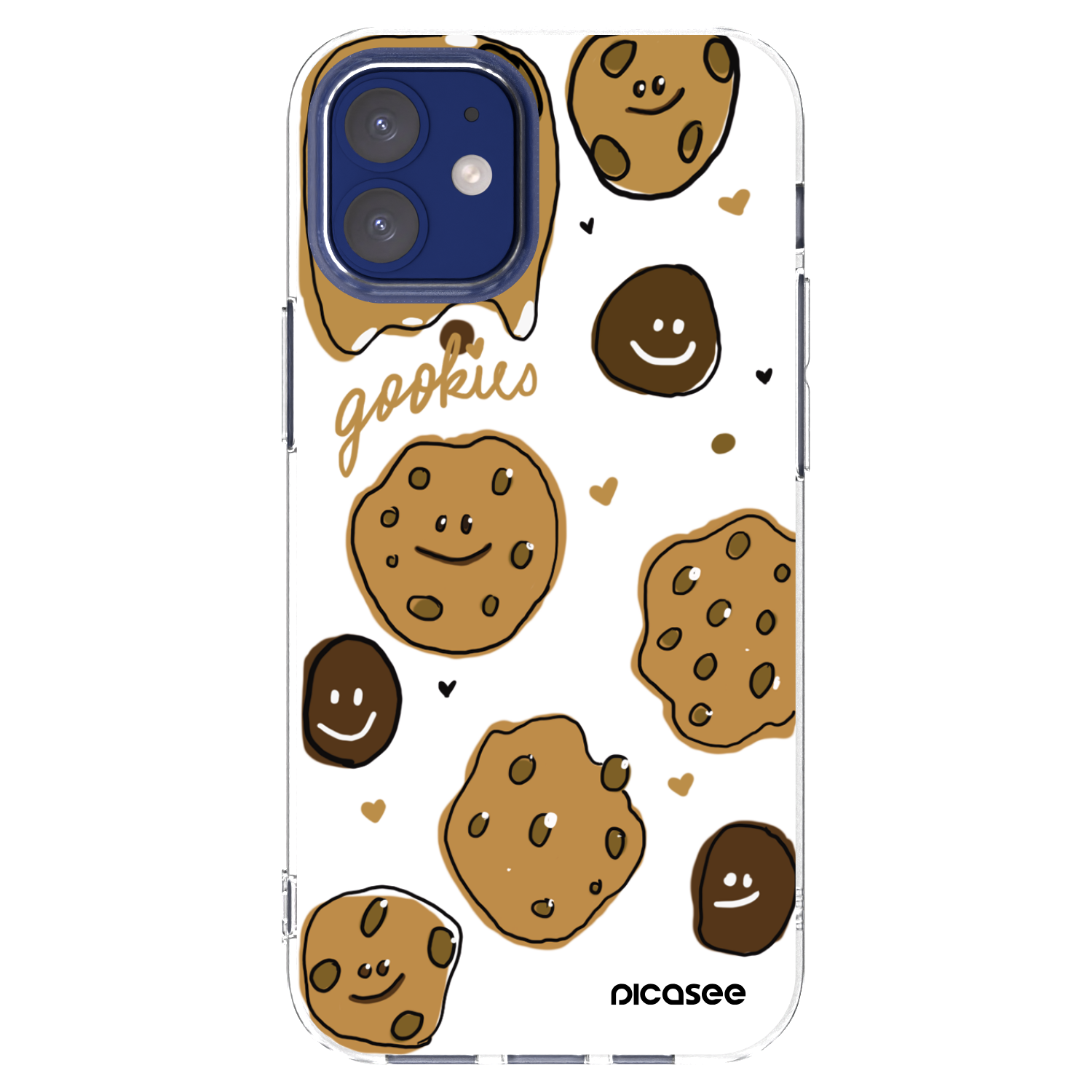 Picasee Apple iPhone 12 mini Hülle - Transparentes Silikon - Gookies