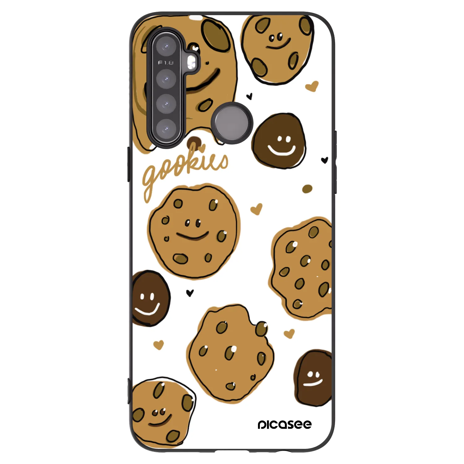 Picasee Realme 5 Hülle - Schwarzes Silikon - Gookies