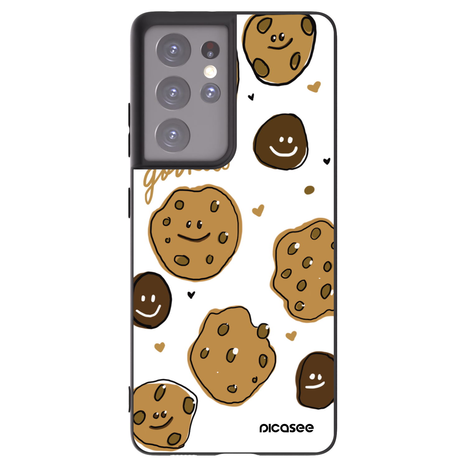 Picasee Samsung Galaxy S21 Ultra 5G G998B Hülle - Schwarzes Silikon - Gookies