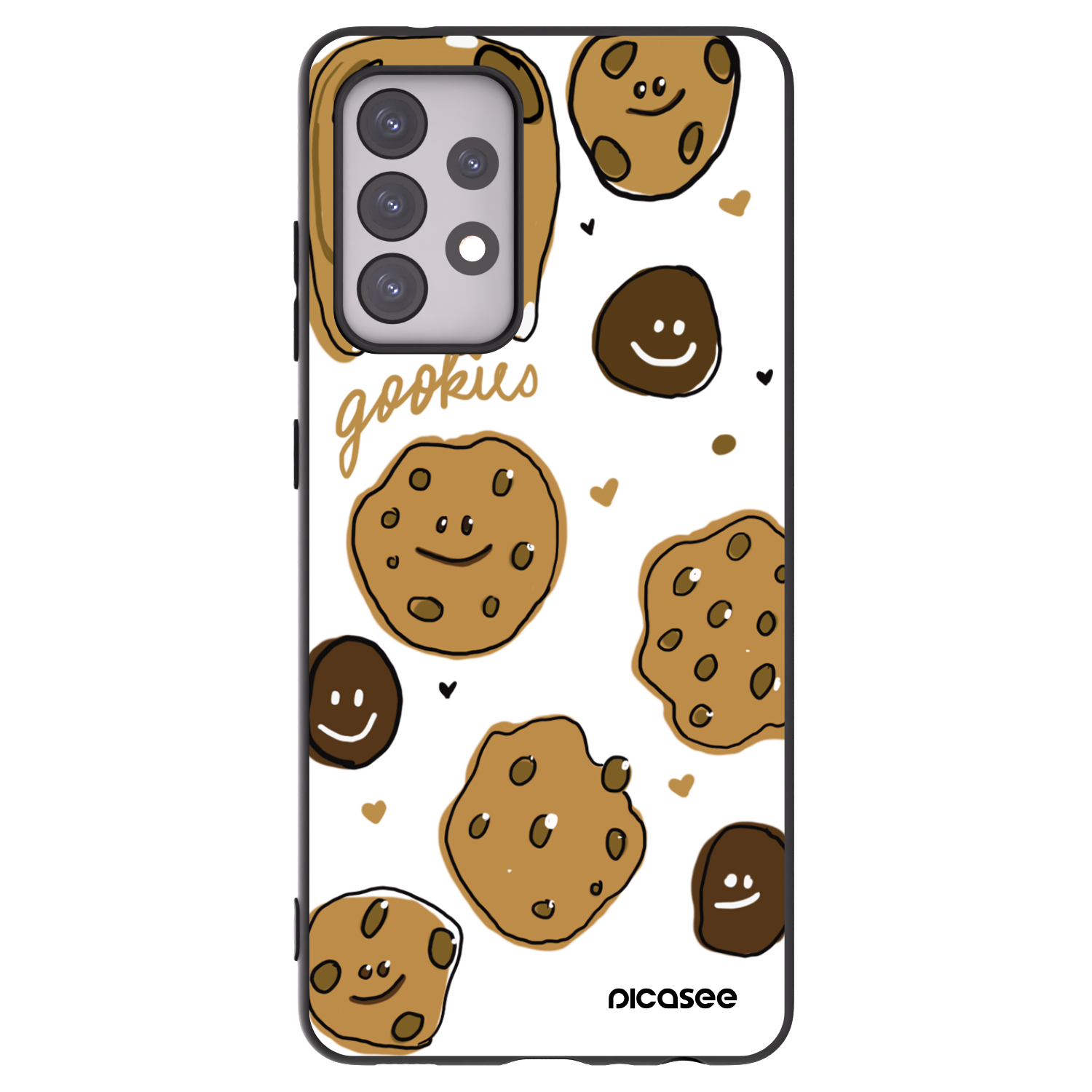 Picasee Samsung Galaxy A52 5G A525F Hülle - Schwarzes Silikon - Gookies