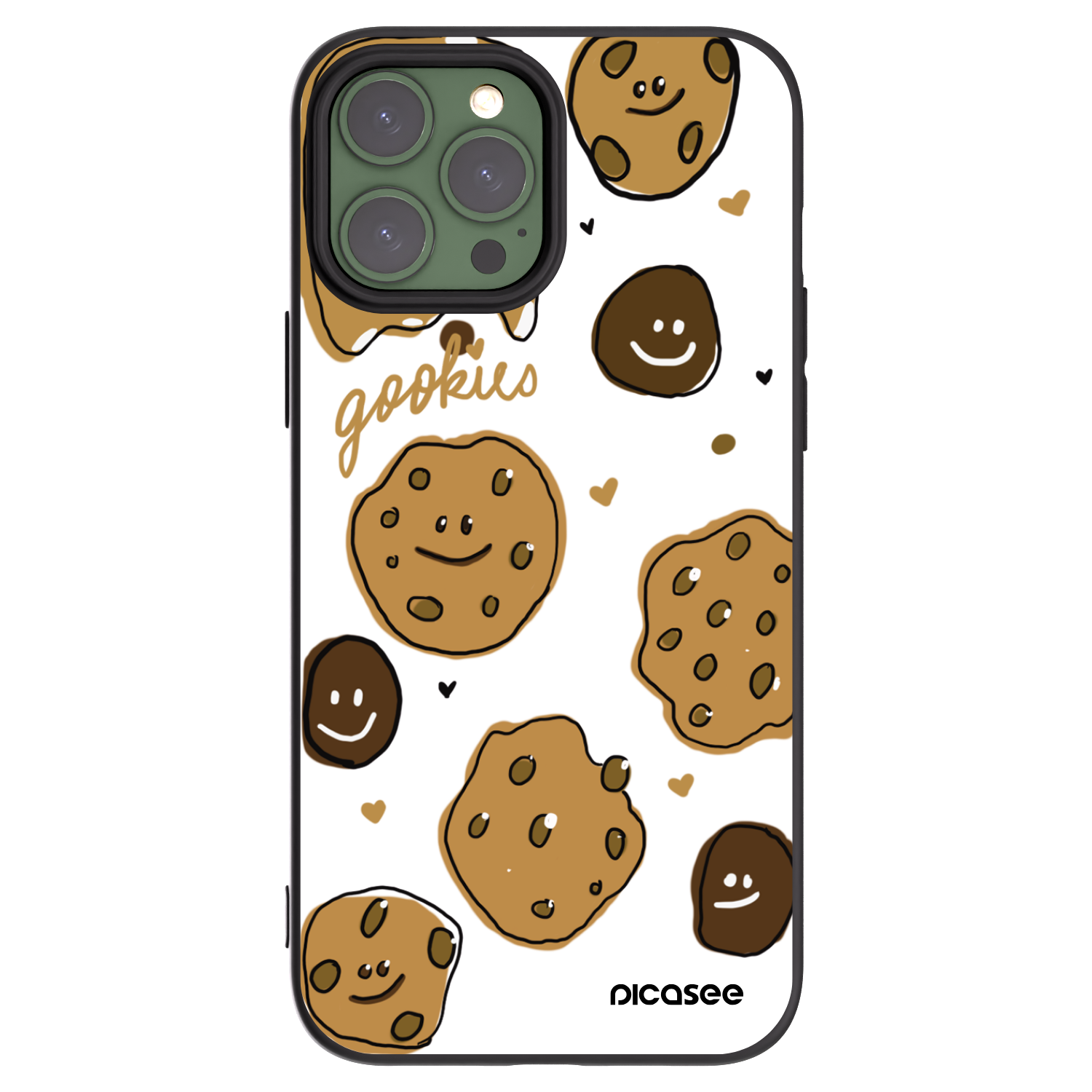 Picasee Apple iPhone 13 Pro Max Hülle - Schwarzes Silikon - Gookies