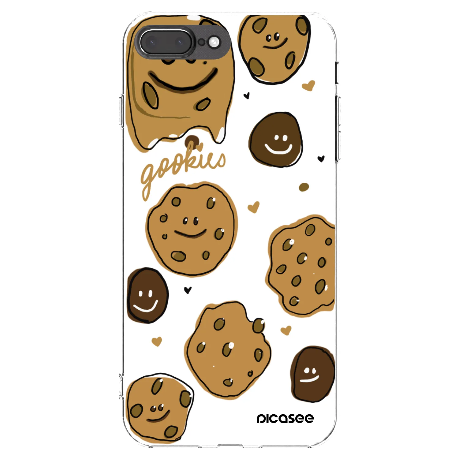 Picasee Apple iPhone 7 Plus Hülle - Transparentes Silikon - Gookies