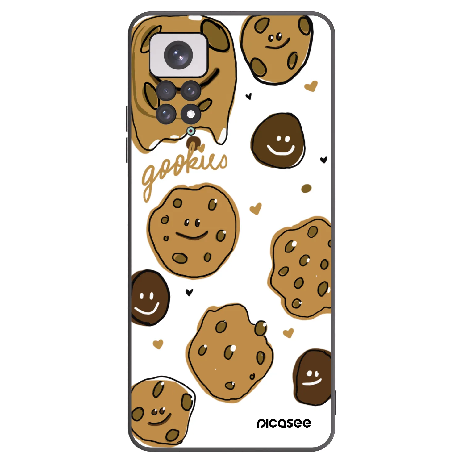 Picasee Xiaomi Redmi Note 11 Hülle - Schwarzes Silikon - Gookies