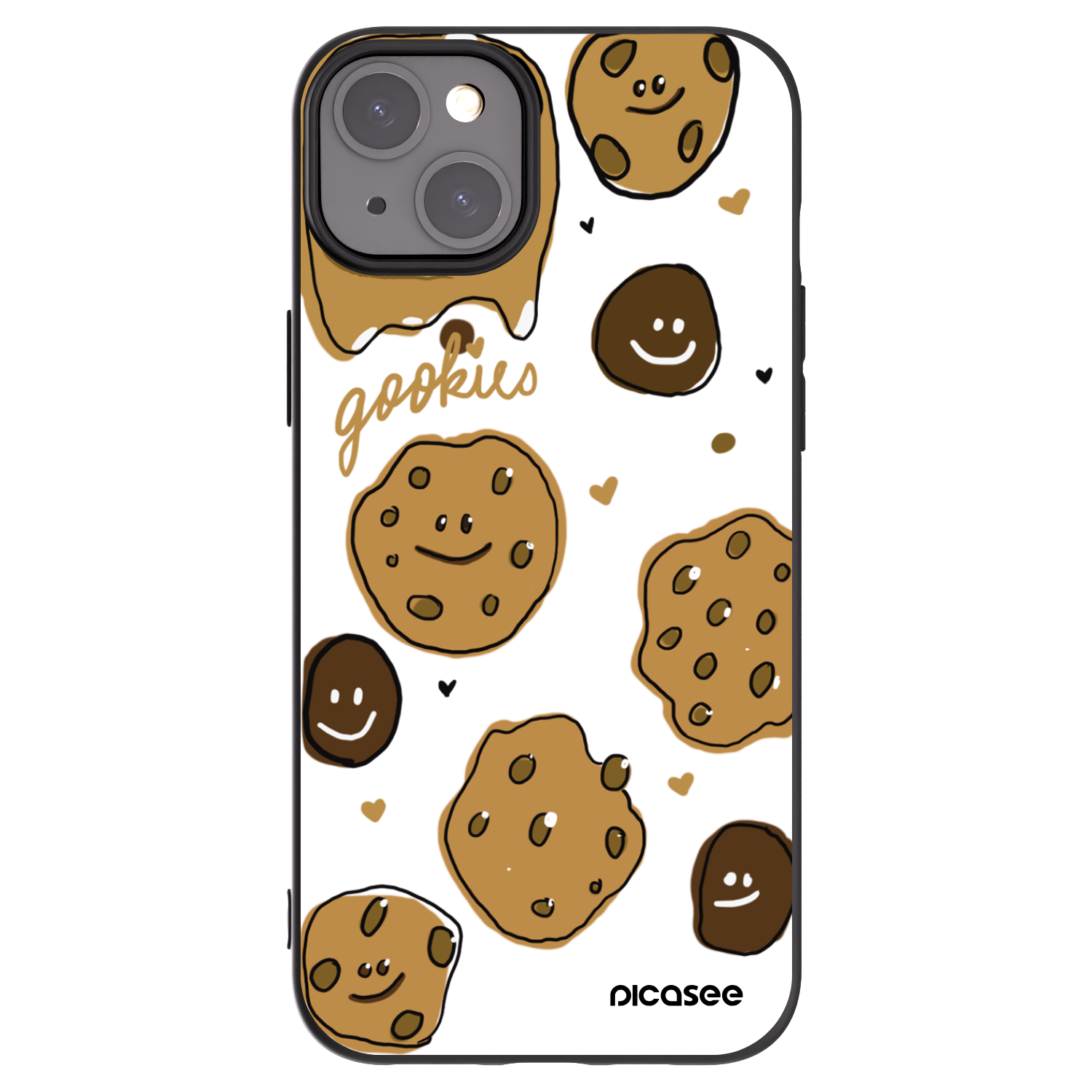 Picasee Apple iPhone 15 Plus Hülle - Schwarzes Silikon - Gookies