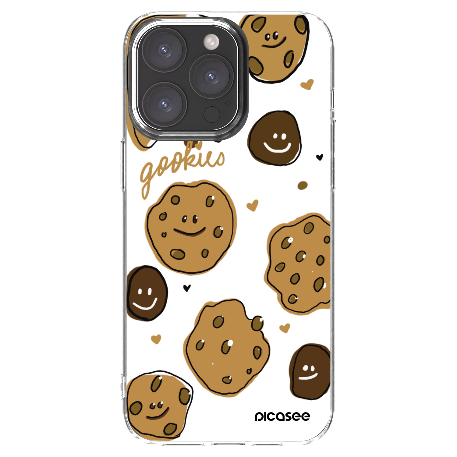 Picasee Apple iPhone 15 Pro Max Hülle - Transparentes Silikon - Gookies