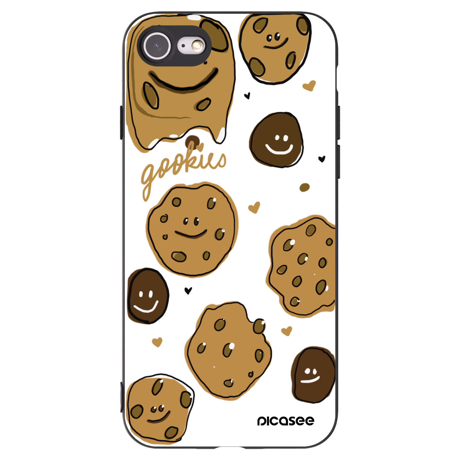 Picasee Apple iPhone 7 Hülle - Schwarzes Silikon - Gookies