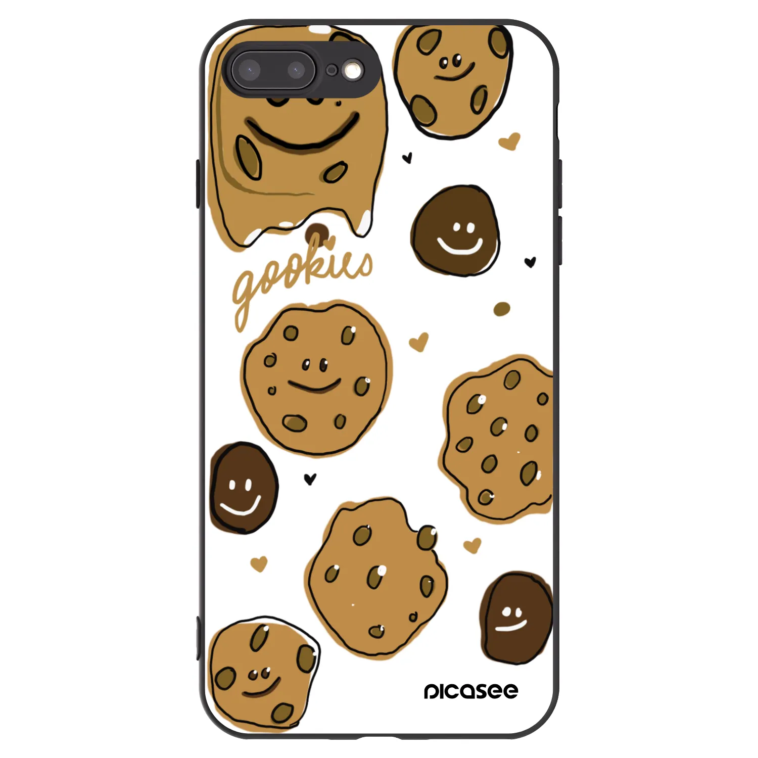 Picasee Apple iPhone 7 Plus Hülle - Schwarzes Silikon - Gookies
