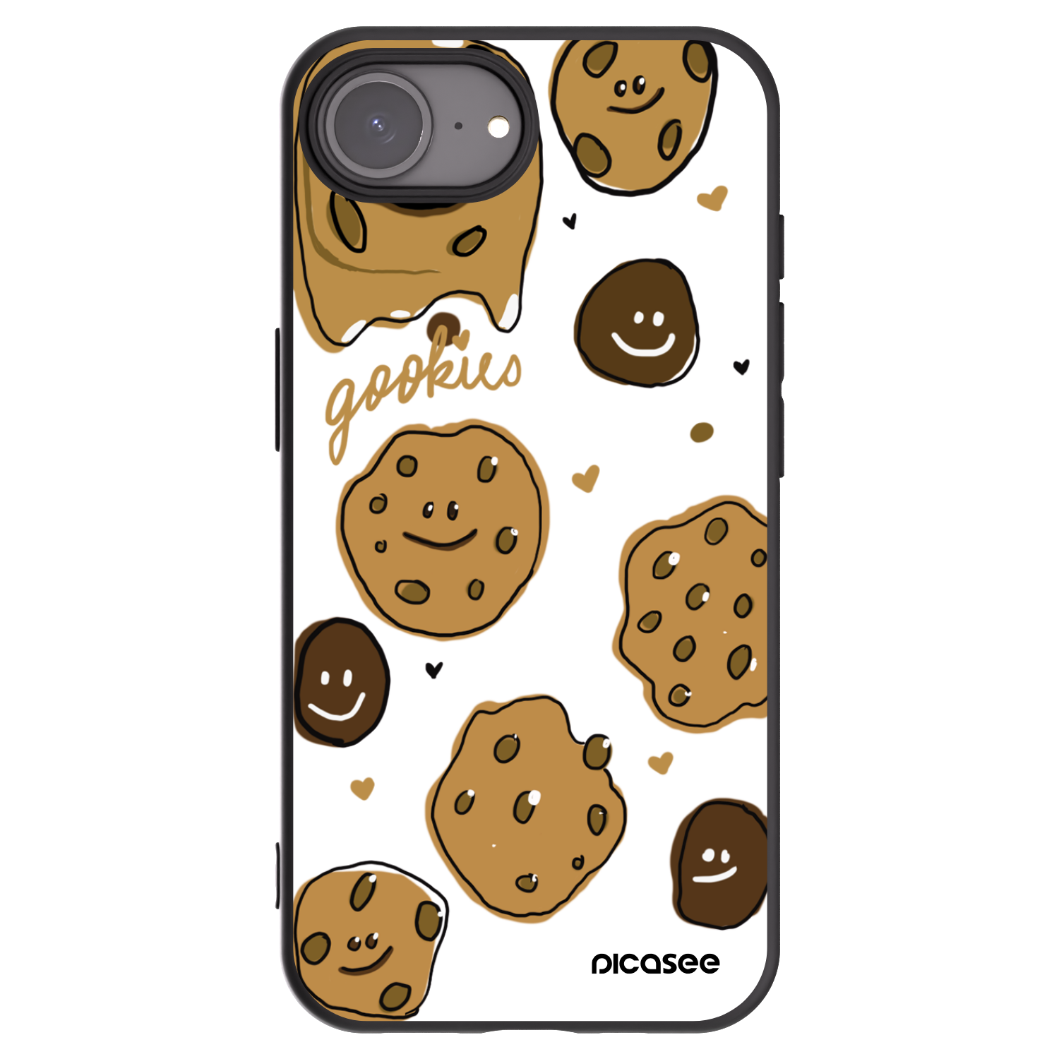 Picasee Apple iPhone 16e Hülle - Schwarzes Silikon - Gookies