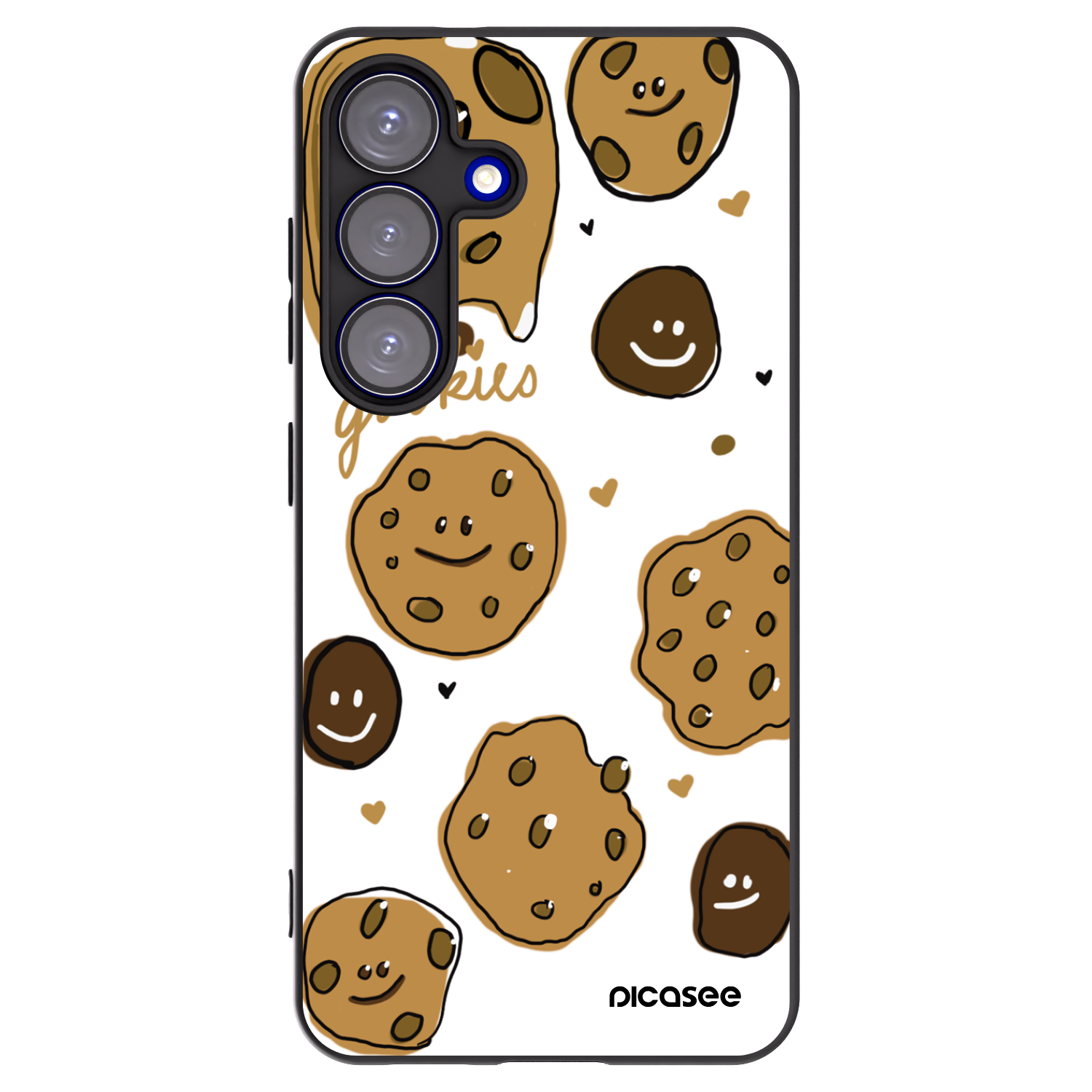 Picasee Samsung Galaxy S25 5G Hülle - Schwarzes Silikon - Gookies