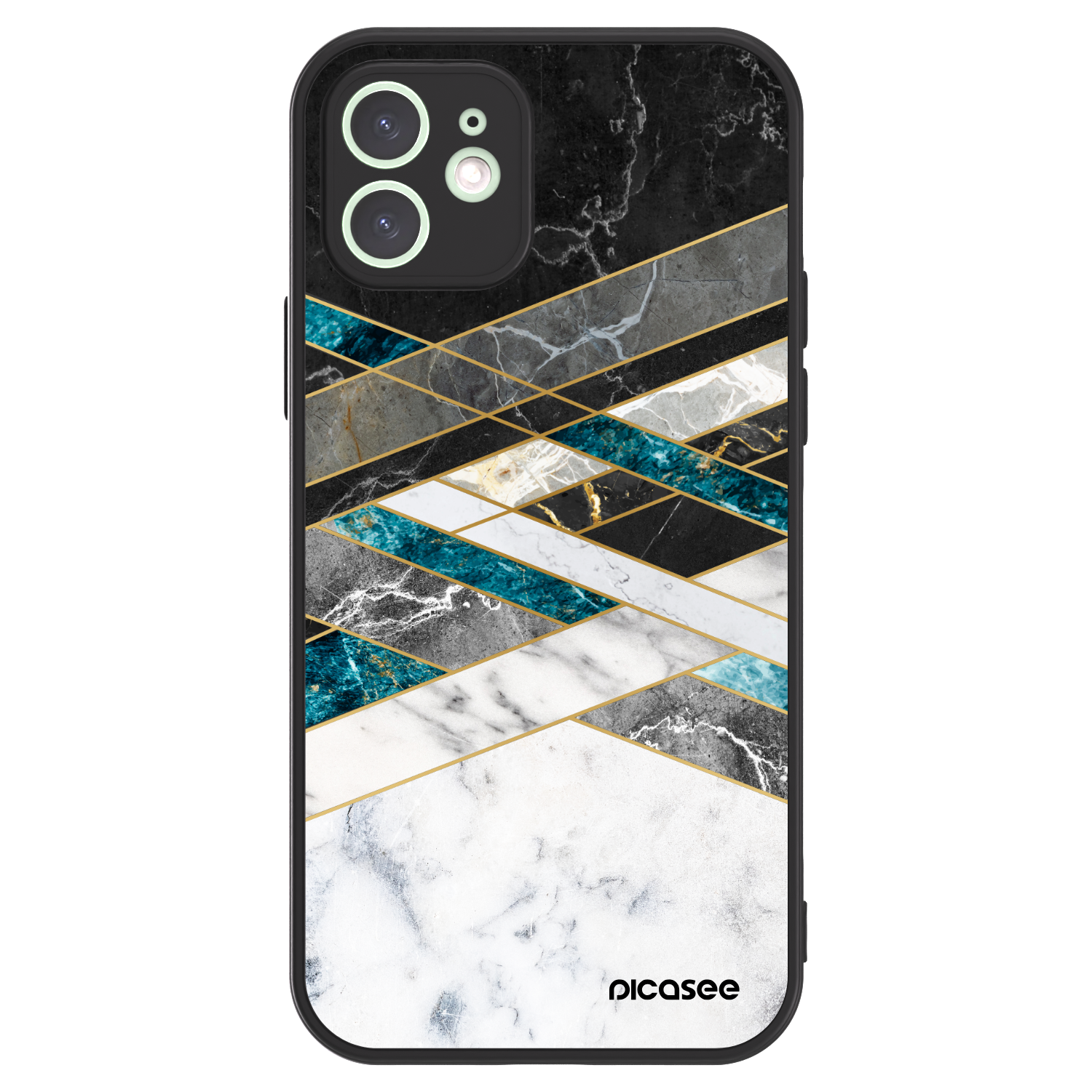Picasee ULTIMATE CASE MagSafe für Apple iPhone 12 - Black & White geometry