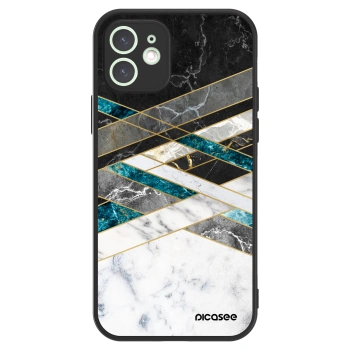 Picasee ULTIMATE CASE für Apple iPhone 12 - Black & White geometry