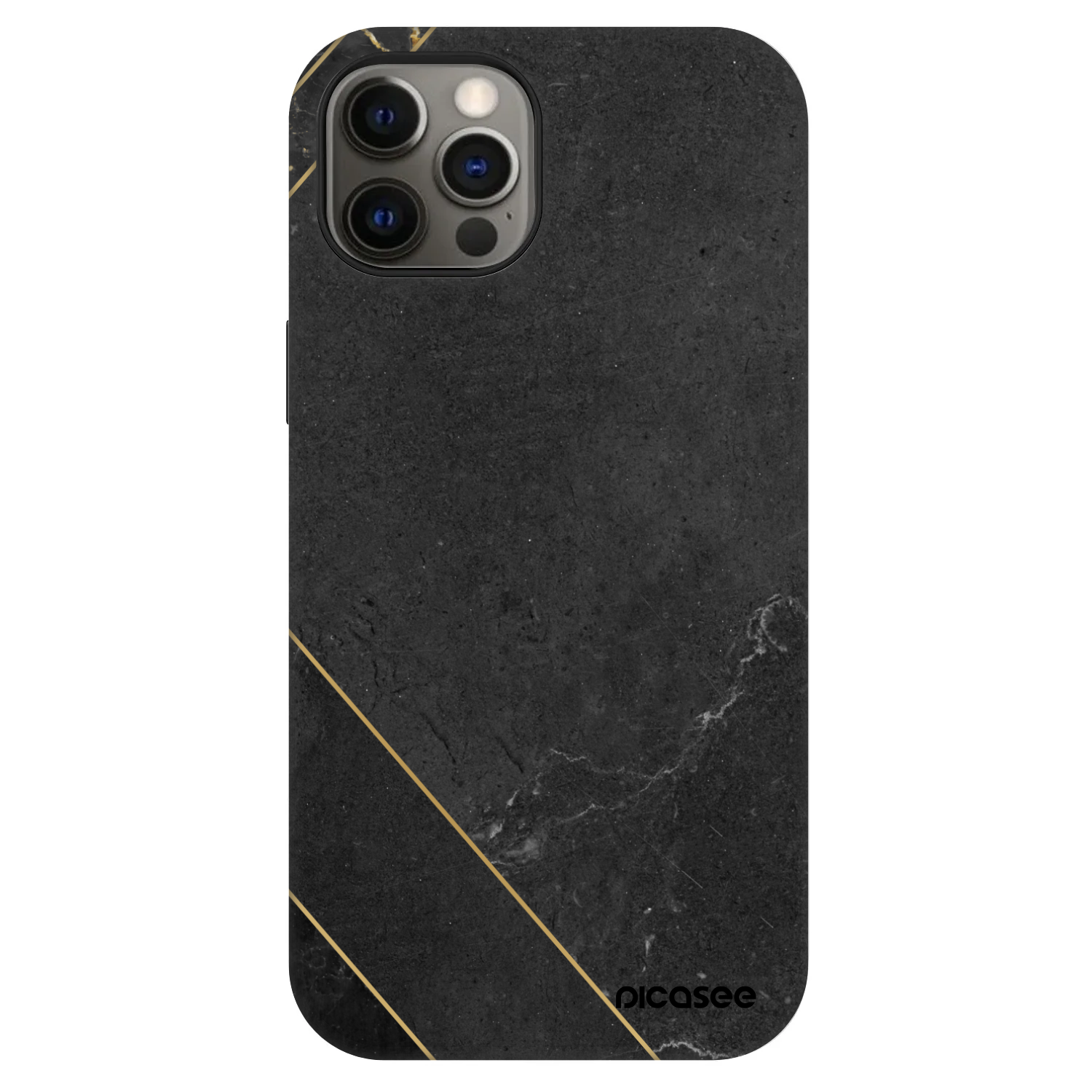 Picasee Fashion Case MagSafe für Apple iPhone 12 Pro - Black tile