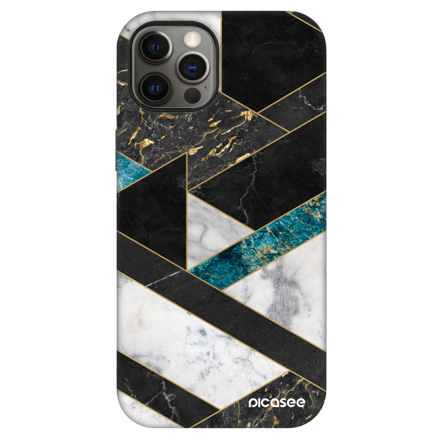 Picasee Fashion Case MagSafe für Apple iPhone 12 Pro - Dark geometry