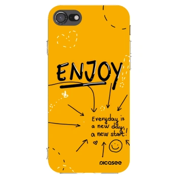 Picasee Apple iPhone 7 Hülle - Transparentes Silikon - Enjoy