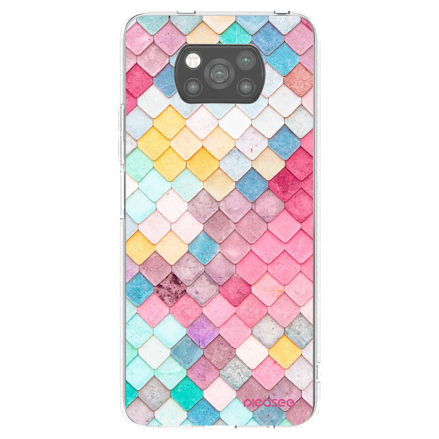 Picasee Xiaomi Poco X3 Hülle - Schwarzes Silikon - Farbiges Dach