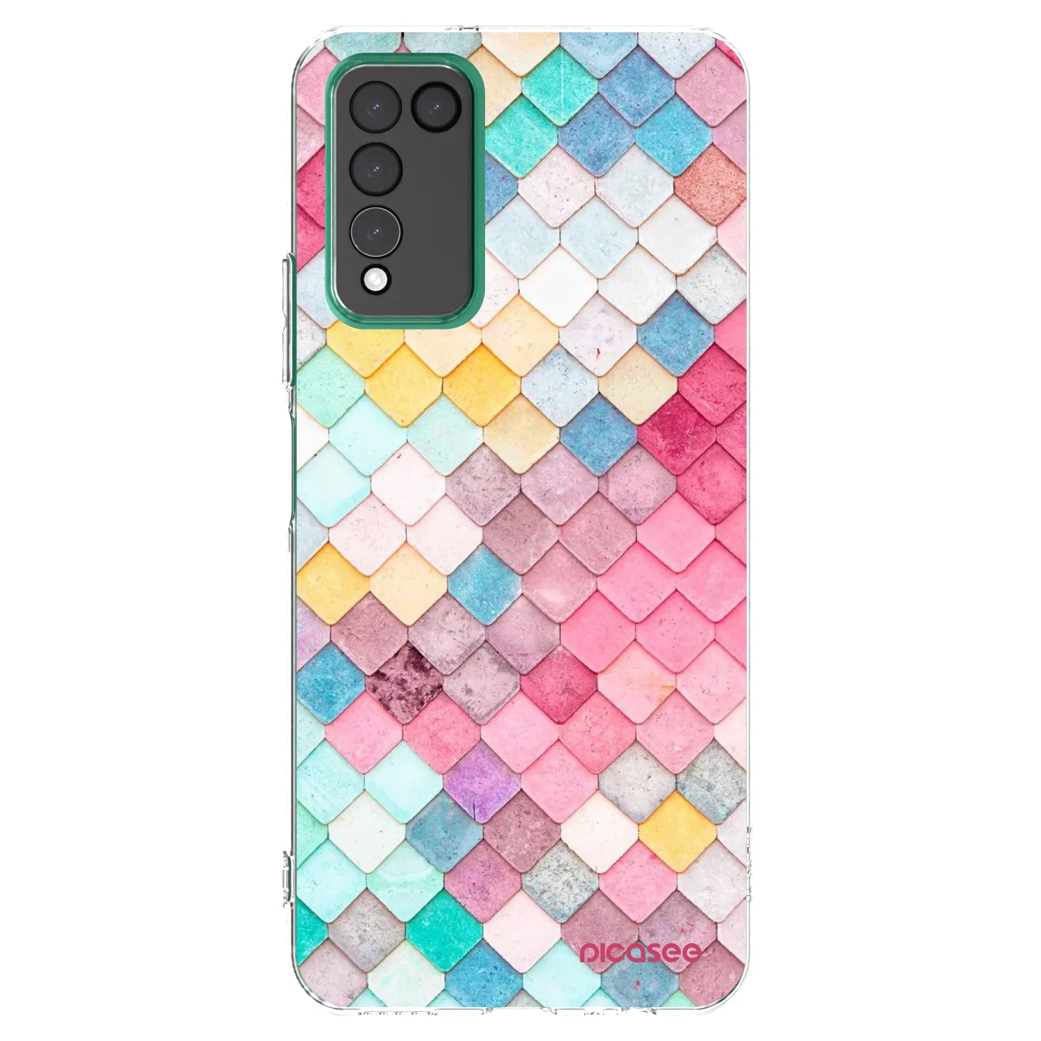 Picasee Honor 10X Lite Hülle - Transparentes Silikon - Farbiges Dach