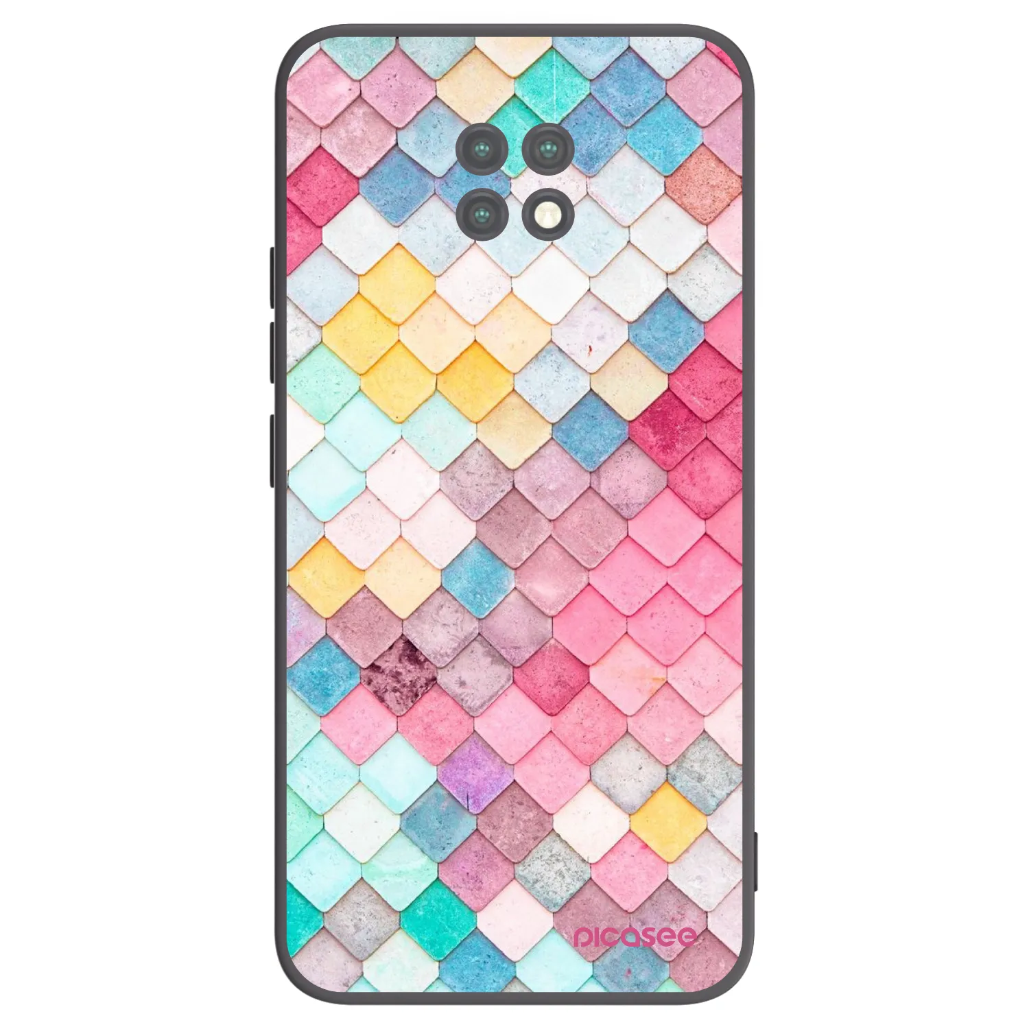 Picasee Xiaomi Redmi Note 9T Hülle - Schwarzes Silikon - Farbiges Dach
