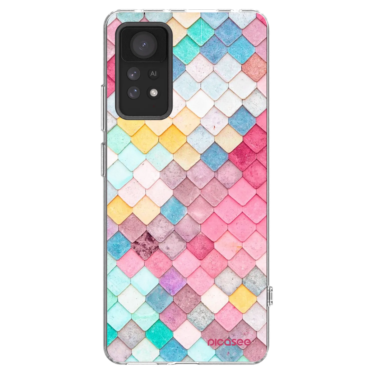 Picasee Xiaomi Redmi Note 11 Pro 5G Hülle - Transparentes Silikon - Farbiges Dach