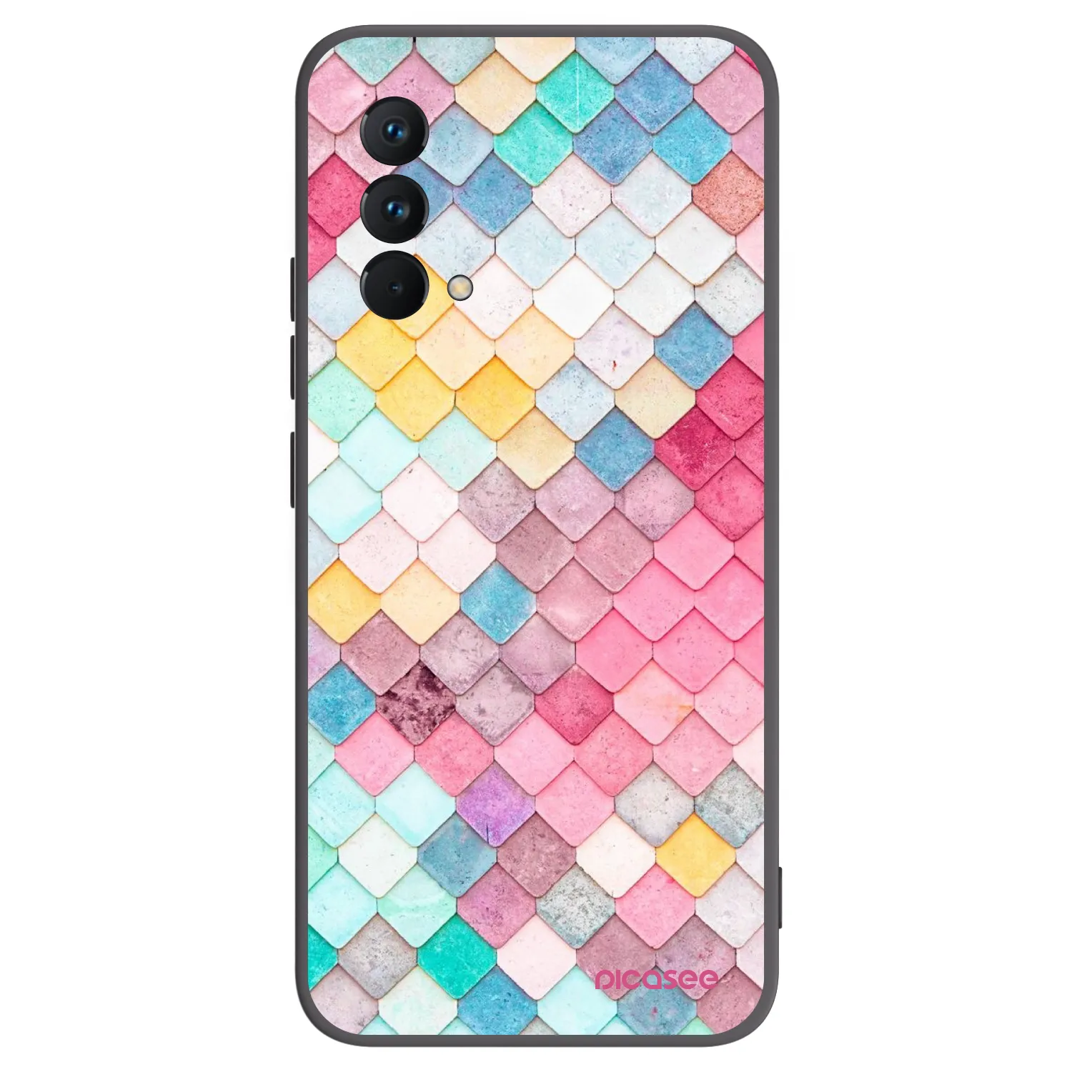 Picasee Realme GT Master Edition 5G Hülle - Schwarzes Silikon - Farbiges Dach