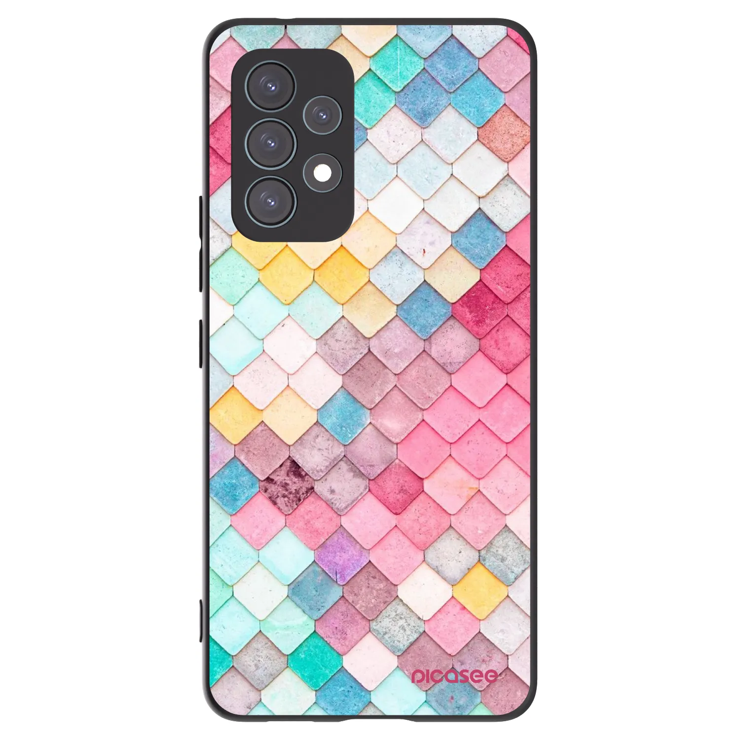 Picasee Samsung Galaxy A53 5G A536 Hülle - Schwarzes Silikon - Farbiges Dach