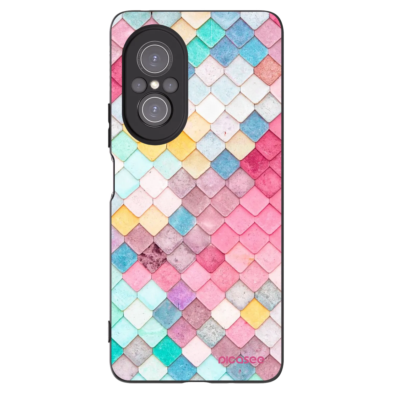 Picasee Huawei Nova 9 SE Hülle - Schwarzes Silikon - Farbiges Dach