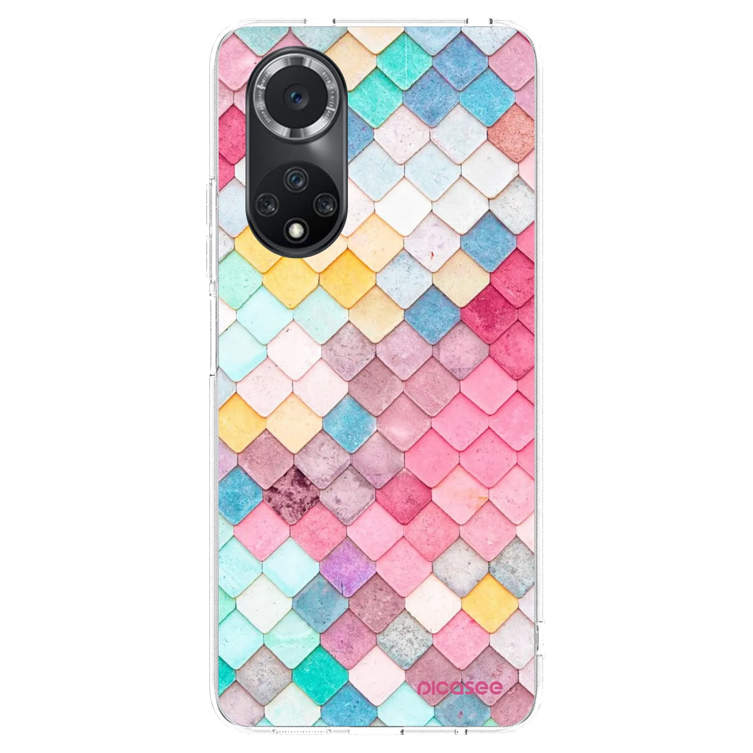Picasee Huawei Nova 9 SE Hülle - Transparentes Silikon - Farbiges Dach