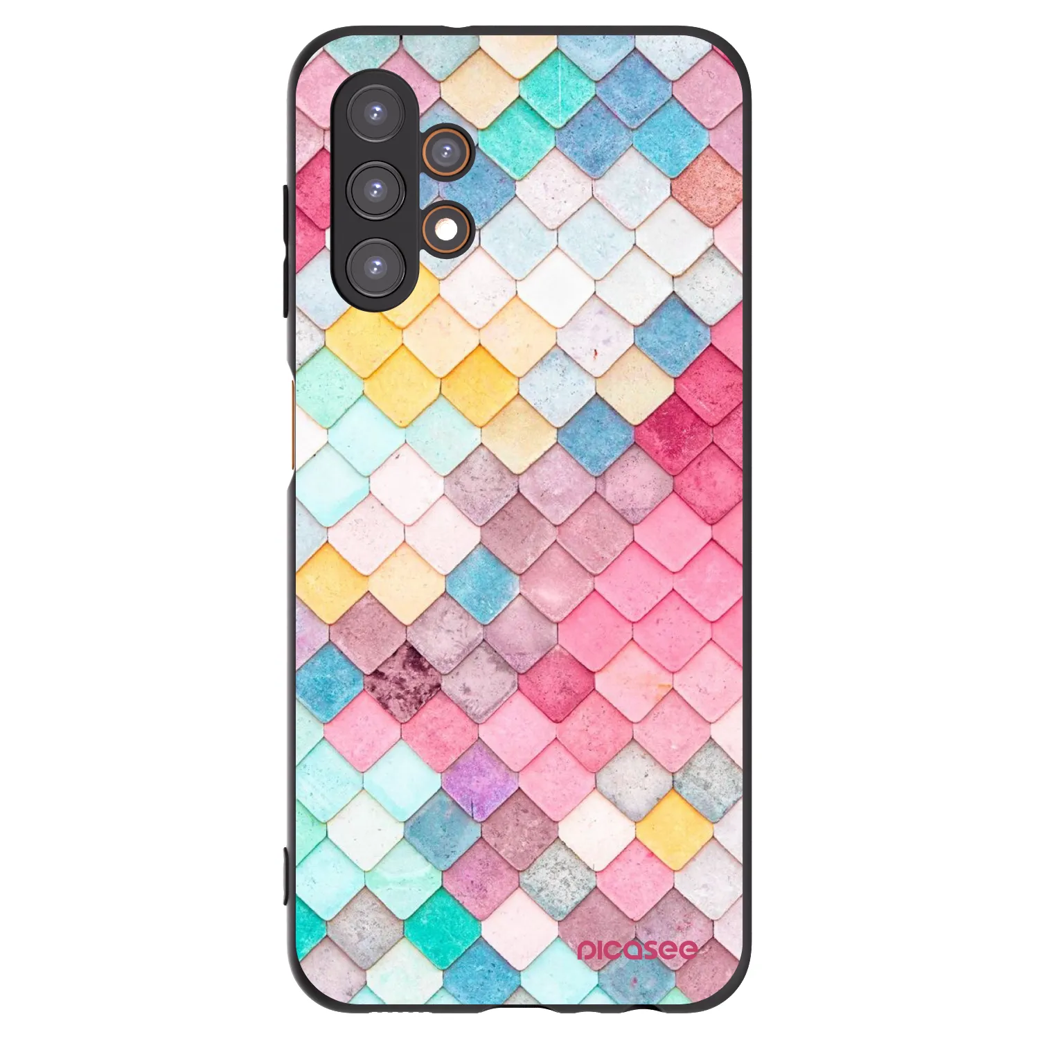 Picasee Samsung Galaxy A13 4G A135 Hülle - Schwarzes Silikon - Farbiges Dach