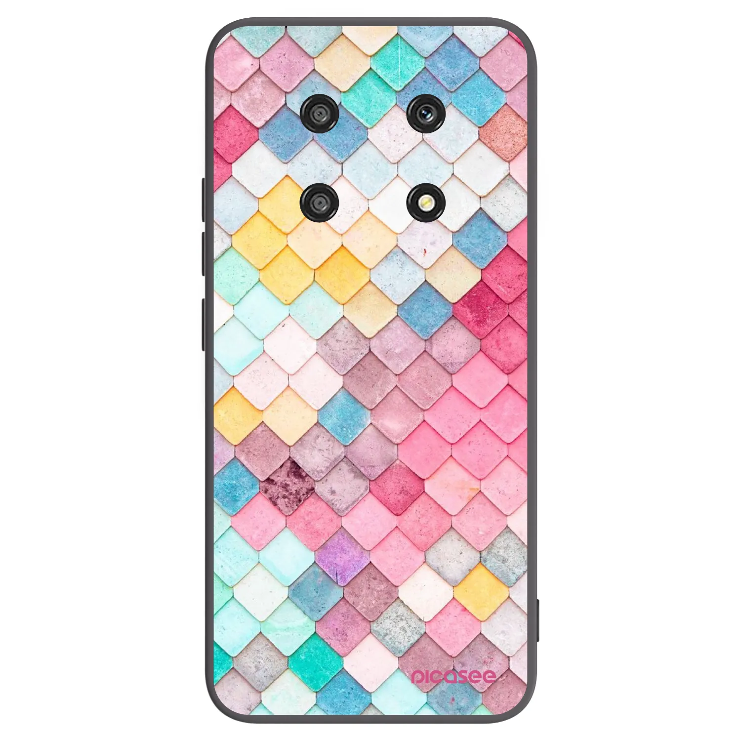 Picasee Honor Magic4 Lite 5G Hülle - Schwarzes Silikon - Farbiges Dach