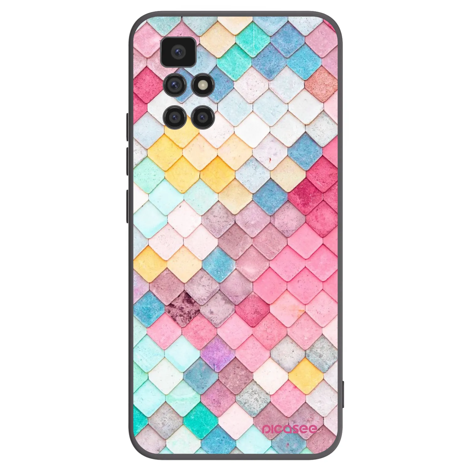 Picasee Xiaomi Redmi 10 (2022) Hülle - Schwarzes Silikon - Farbiges Dach