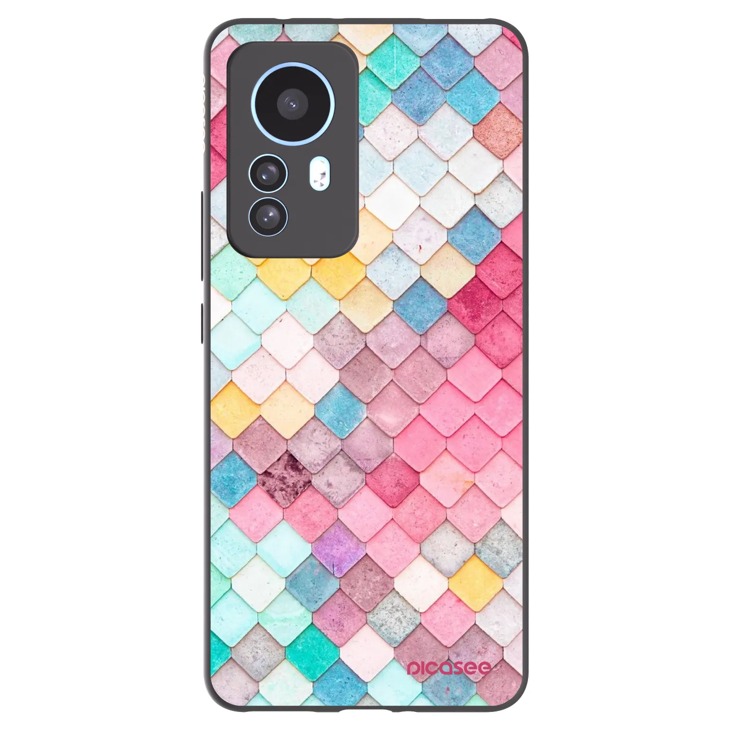 Picasee Xiaomi 12T Hülle - Schwarzes Silikon - Farbiges Dach