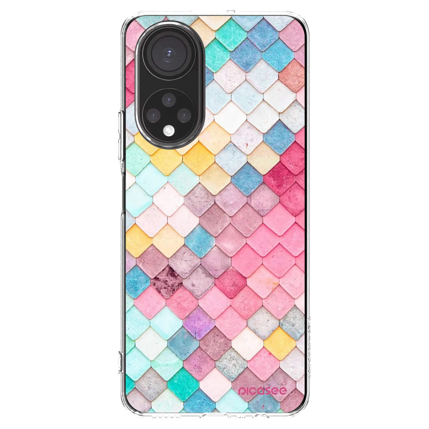 Picasee Honor X7 Hülle - Transparentes Silikon - Farbiges Dach