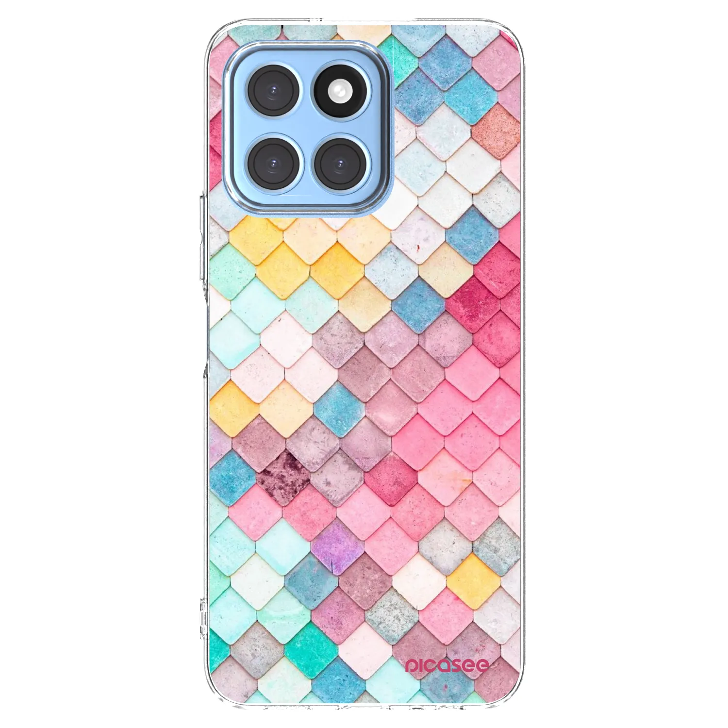 Picasee Honor X8 5G Hülle - Transparentes Silikon - Farbiges Dach