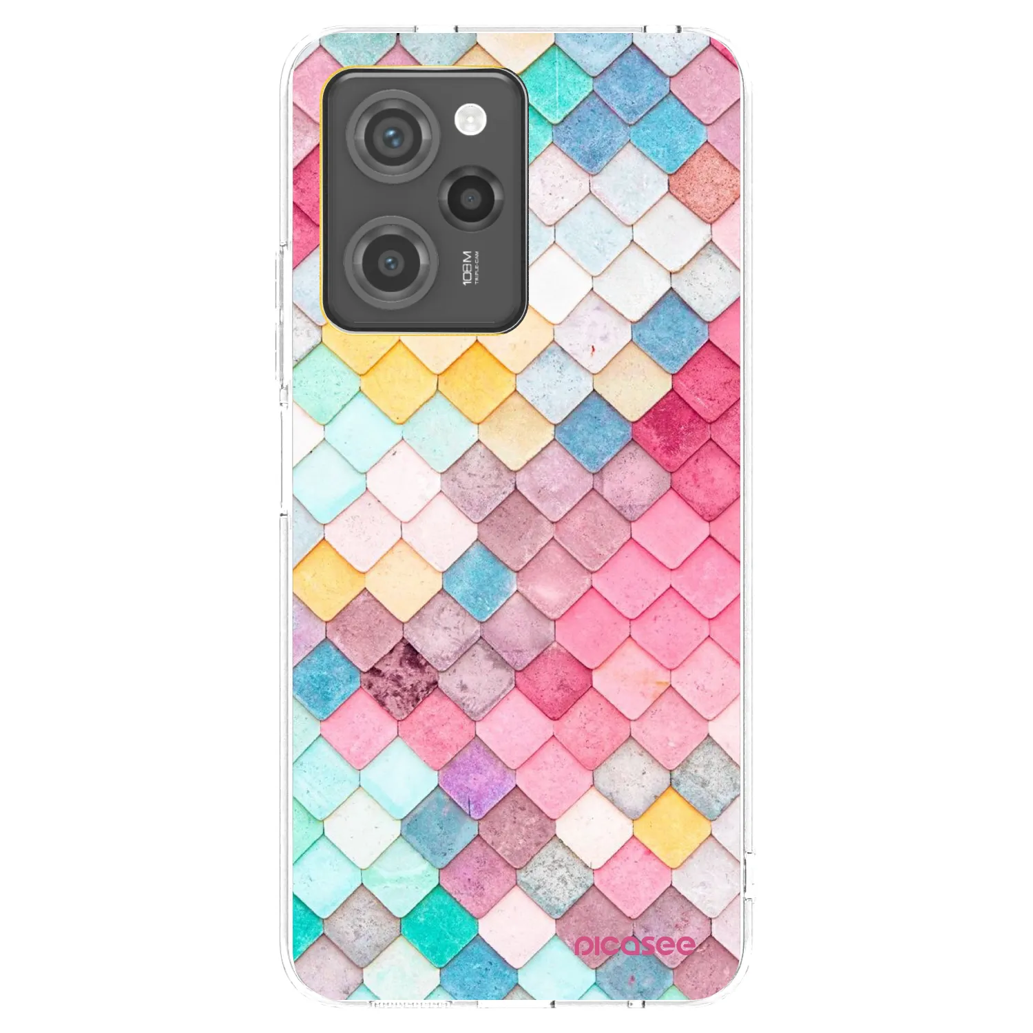 Picasee Xiaomi Poco X5 Pro Hülle - Transparentes Silikon - Farbiges Dach