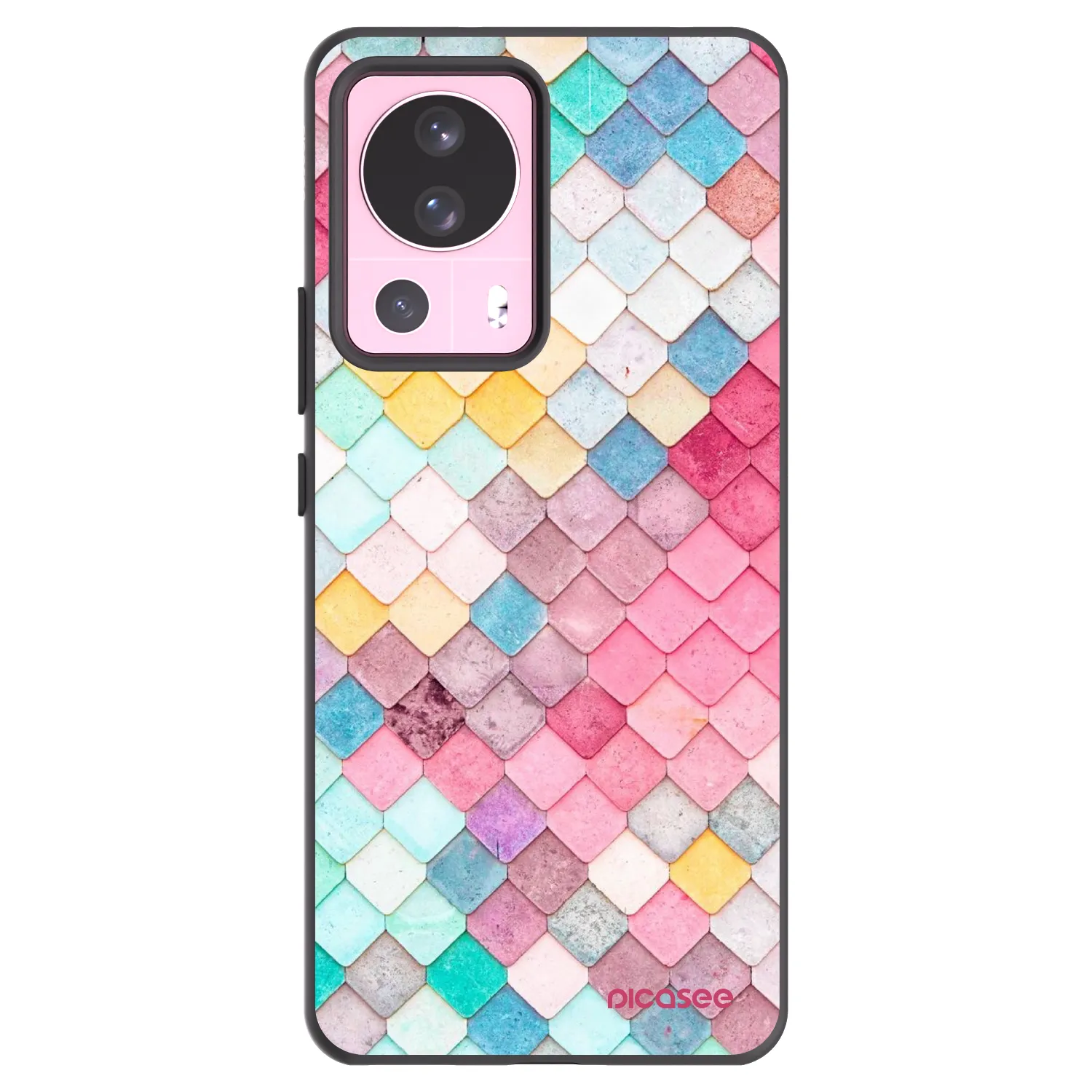 Picasee Xiaomi 13 Lite Hülle - Schwarzes Silikon - Farbiges Dach