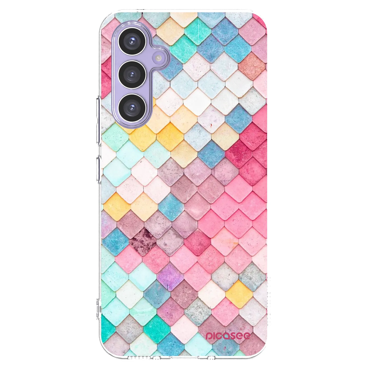 Picasee Samsung Galaxy A54 5G A546B Hülle - Transparentes Silikon - Farbiges Dach