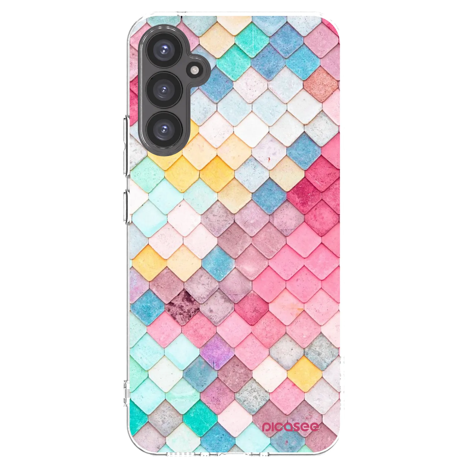Picasee Samsung Galaxy A34 5G A346B Hülle - Transparentes Silikon - Farbiges Dach