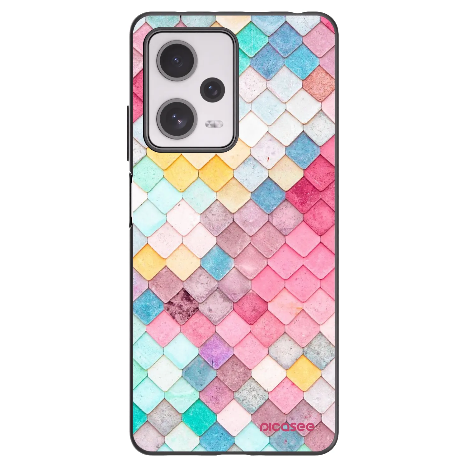 Picasee Xiaomi Redmi Note 12 Pro+ 5G Hülle - Schwarzes Silikon - Farbiges Dach