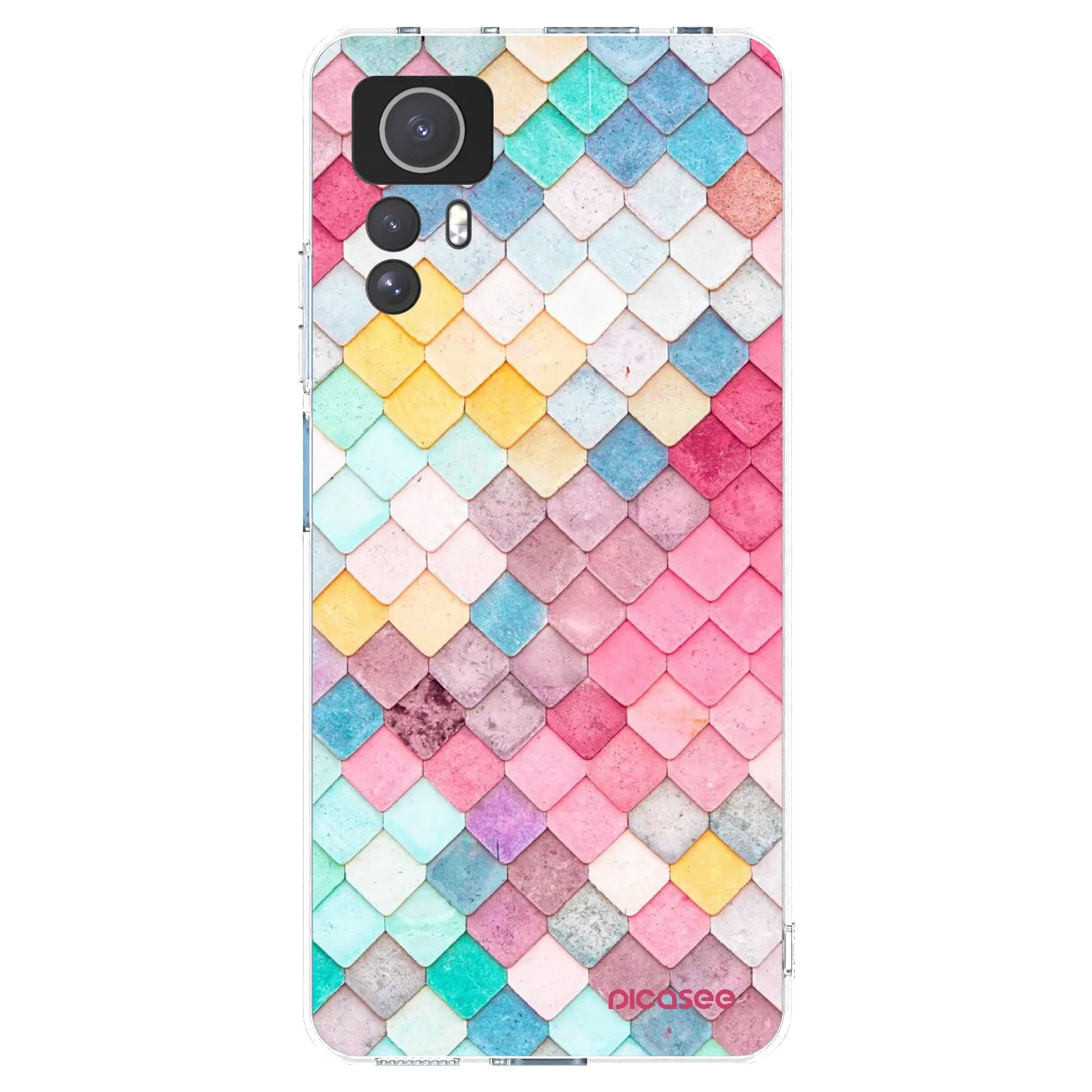 Picasee Xiaomi Redmi Note 12S Hülle - Transparentes Silikon - Farbiges Dach
